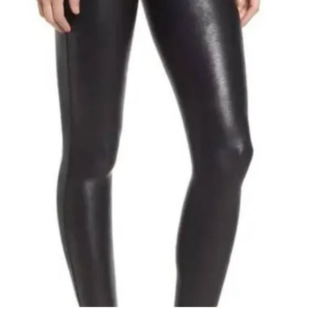 SPANX Shiny Black Leggings